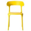 Fabulaxe Modern Plastic Outdoor Dining Chair with Open U Shaped Back, Yellow QI004228.YL